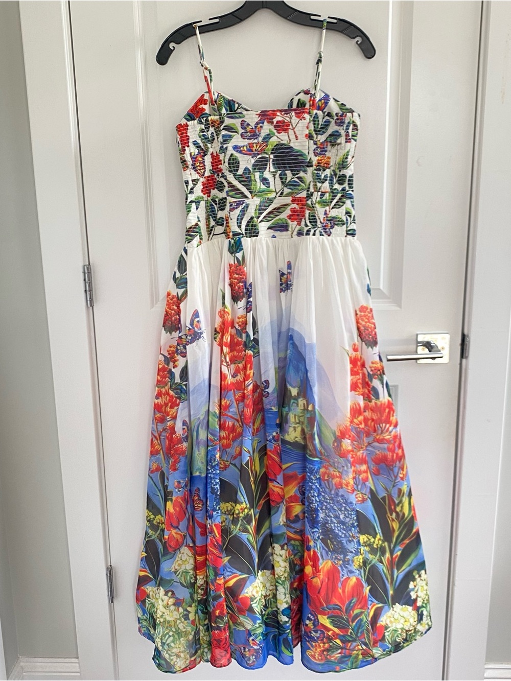 Anthropologie The Muse Basque-Waist Midi Dress Sz XS NWT - Picture 6 of 6